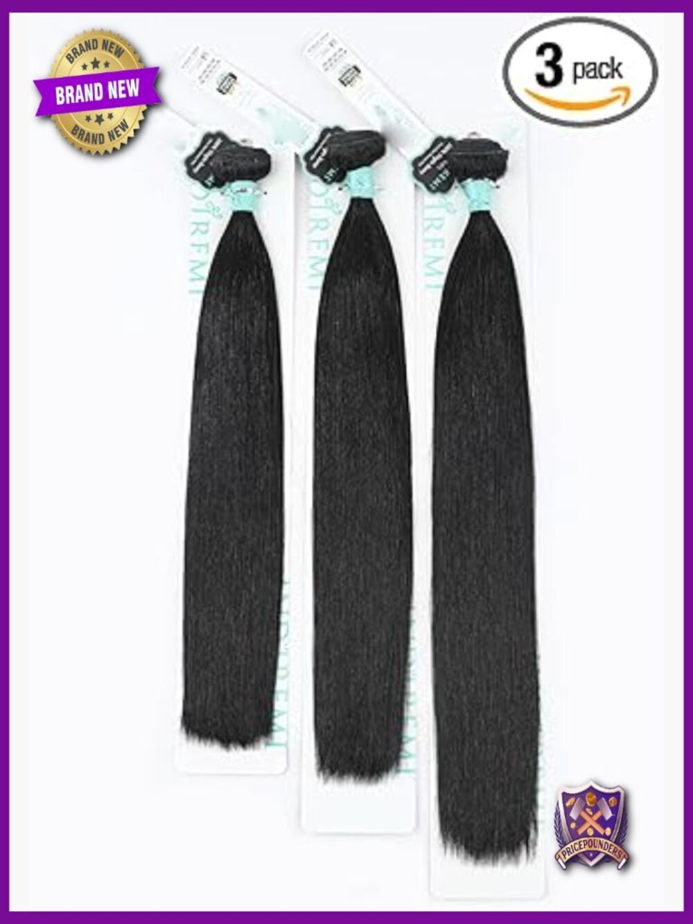 100% Virgin Human Hair Bundles Silky Straight 3 Bundles 100g Each 16-20 inch